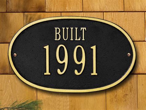 Year BUILT Sign 